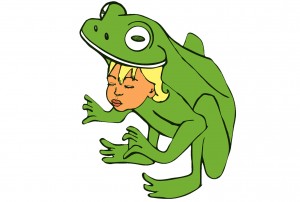 frog child illustration