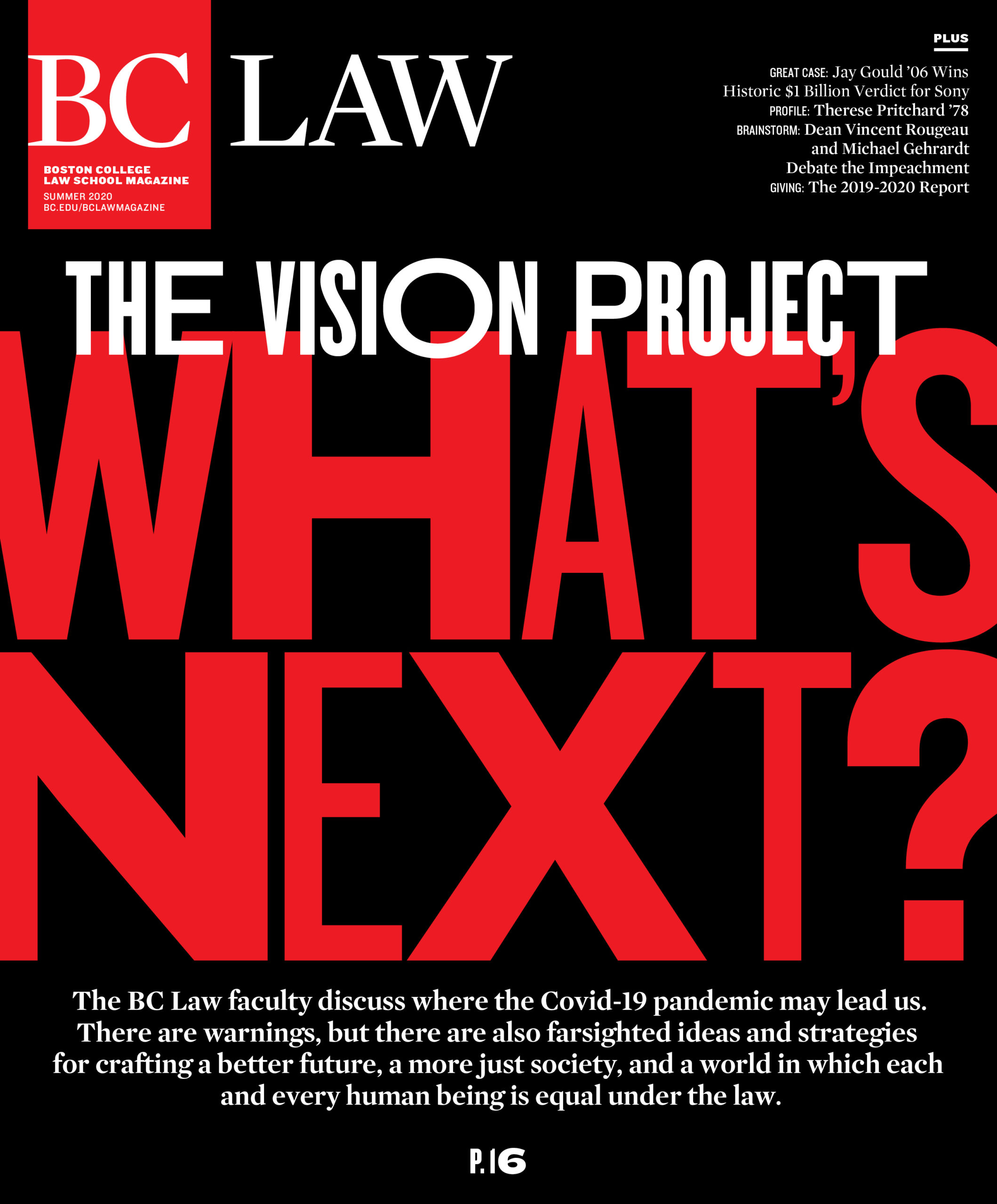 BC Law Magazine Cover 2020
